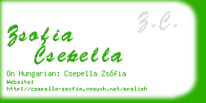 zsofia csepella business card